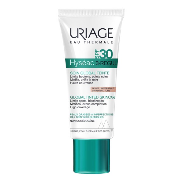 Uriage Tónovací krém proti nedokonalostem pleti Hyséac 3-Regul SPF 30 (Global Tinted Skin-Care SPF 30) 40 ml