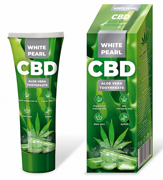 VitalCare Bieliaca zubná pasta CBD Aloe Vera (Whitening Toothpaste) 75 ml