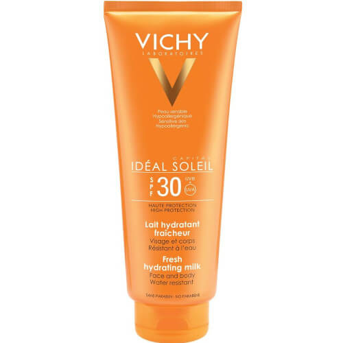 Vichy Hydratační mléko na tělo a obličej SPF 30 Idéal Soleil 300 ml