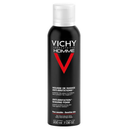 Vichy Pena na holenie pre mužov pre citlivú a podráždenú pleť Homme (Shaving Foam) 200 ml + 2 mesiace na vrátenie tovaru