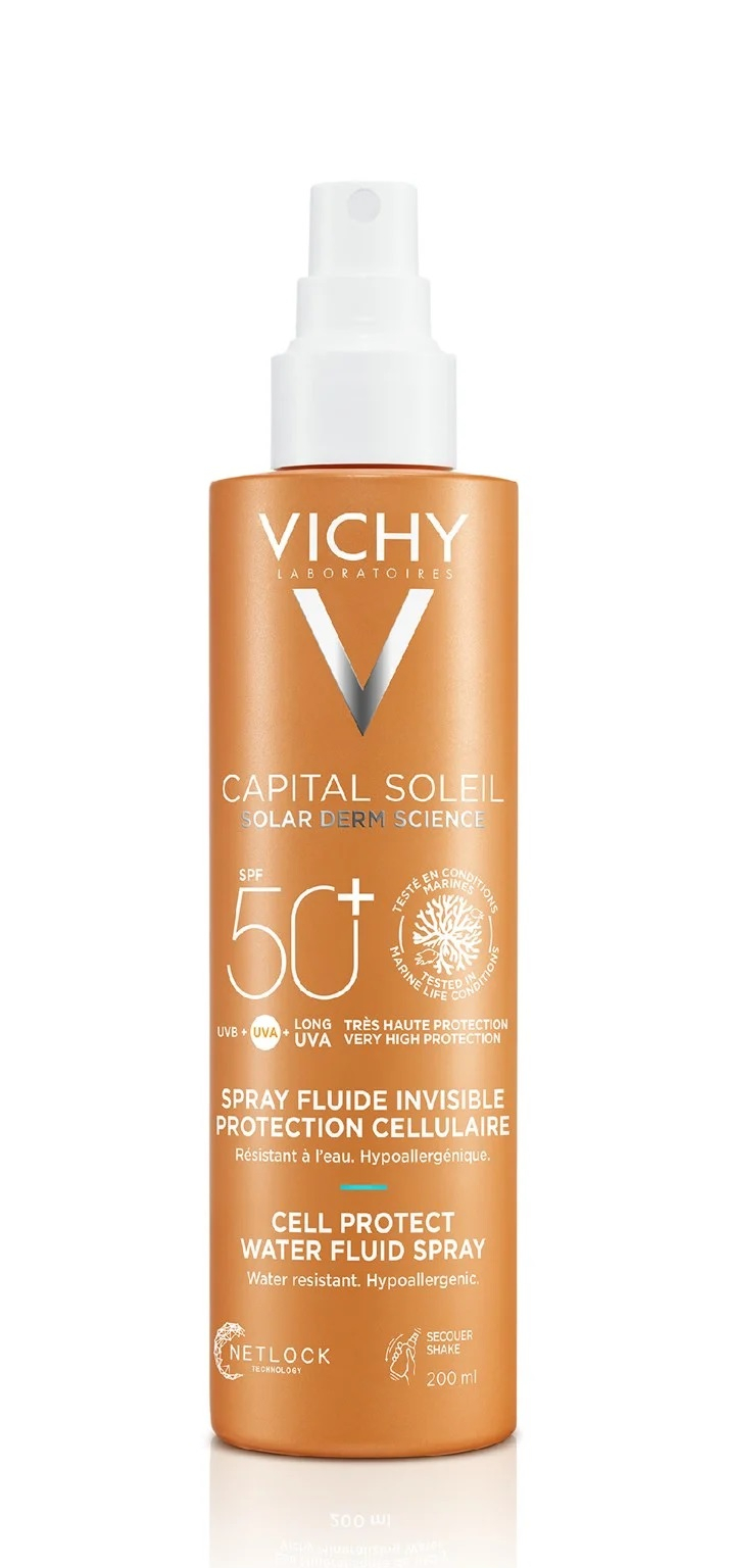Zobrazit detail výrobku Vichy Voděodolný fluidní sprej SPF 50+ Capital Soleil (Water Fluid Spray) 200 ml