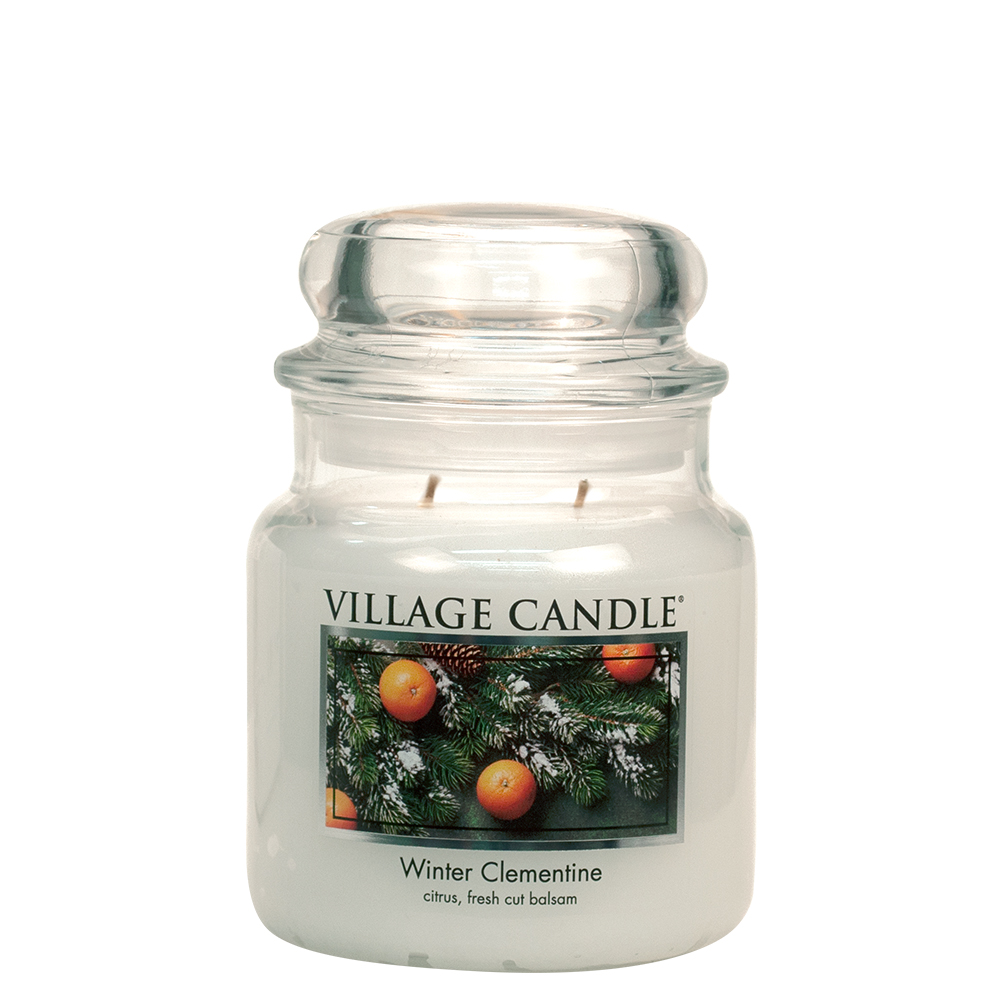 Village Candle Vonná svíčka ve skle Sváteční mandarinka (Winter Clementine) 390 g