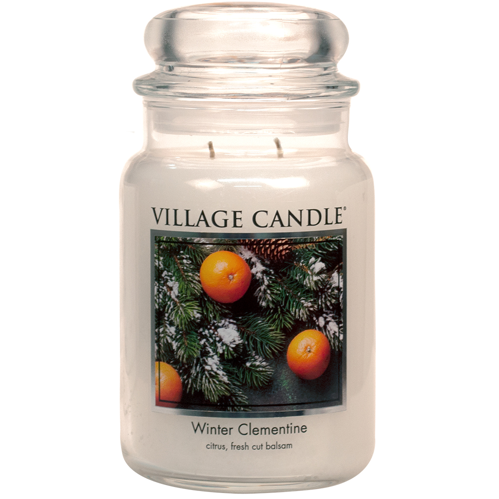 Village Candle Vonná svíčka ve skle Sváteční mandarinka (Winter Clementine) 602 g