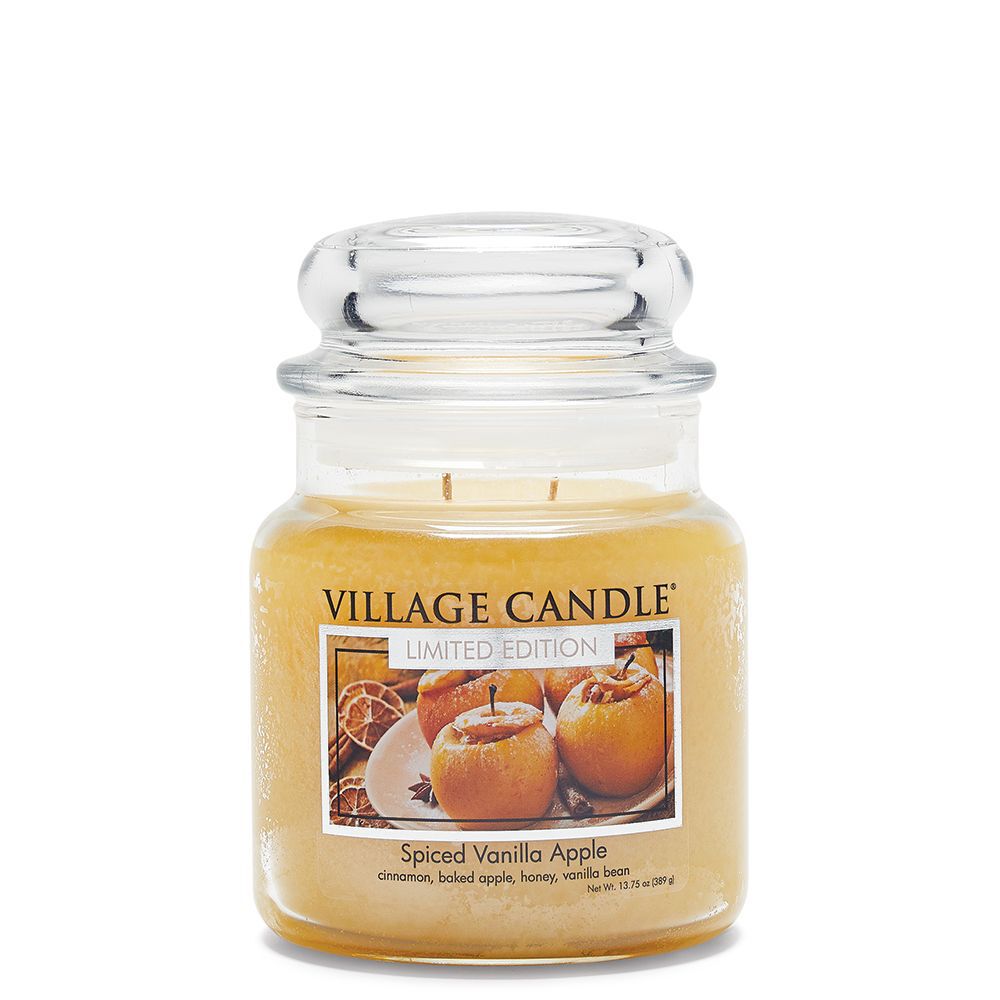 Village Candle Vonná sviečka v skle Spiced Vanilla Apple 389 g