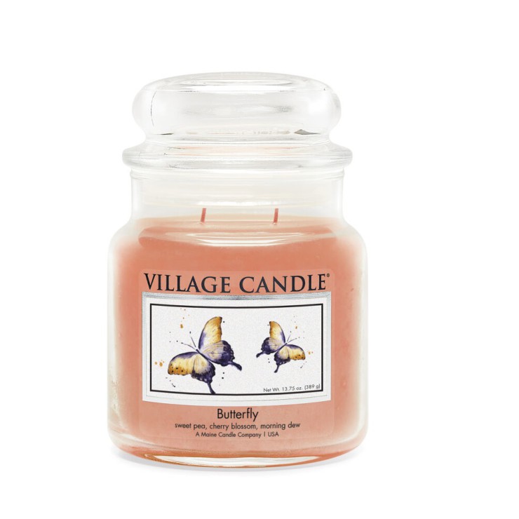 Village Candle Vonná sviečka v skle Motýľ (Butterfly) 389 g