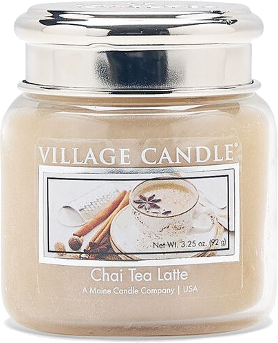 Village Candle Vonná svíčka ve skle Čaj s mlékem a skořicí (Chai Tea Latte) 92 g