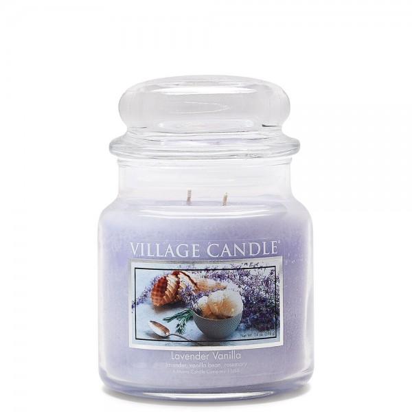 Village Candle Vonná sviečka v skle Levanduľa & Vanilka (Lavender Vanilla) 396 g