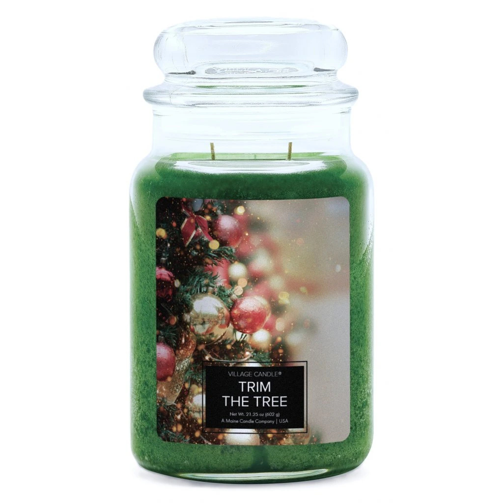 Village Candle Vonná svíčka ve skle Zdobený stromek (Trim the Tree) 602 g