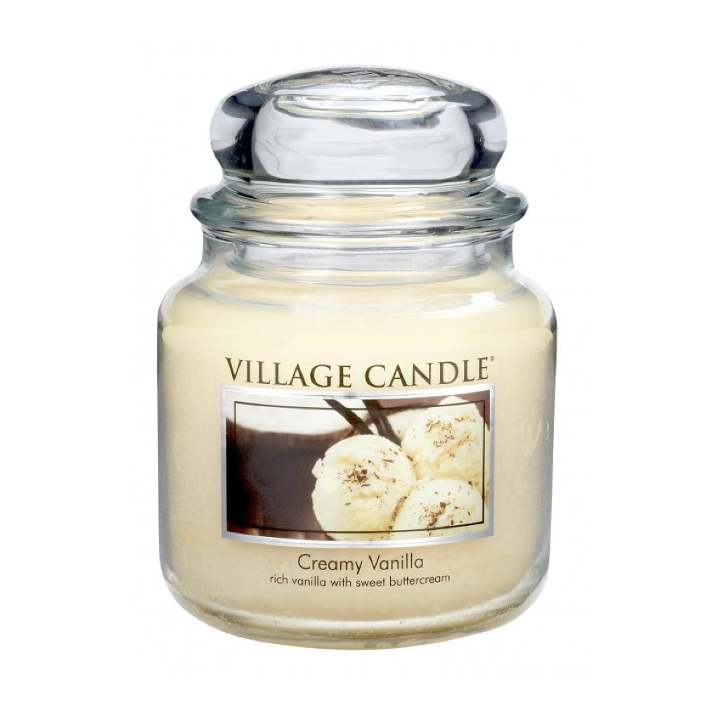 Village Candle Vonná svíčka ve skle Vanilková zmrzlina (Creamy Vanilla) 397 g