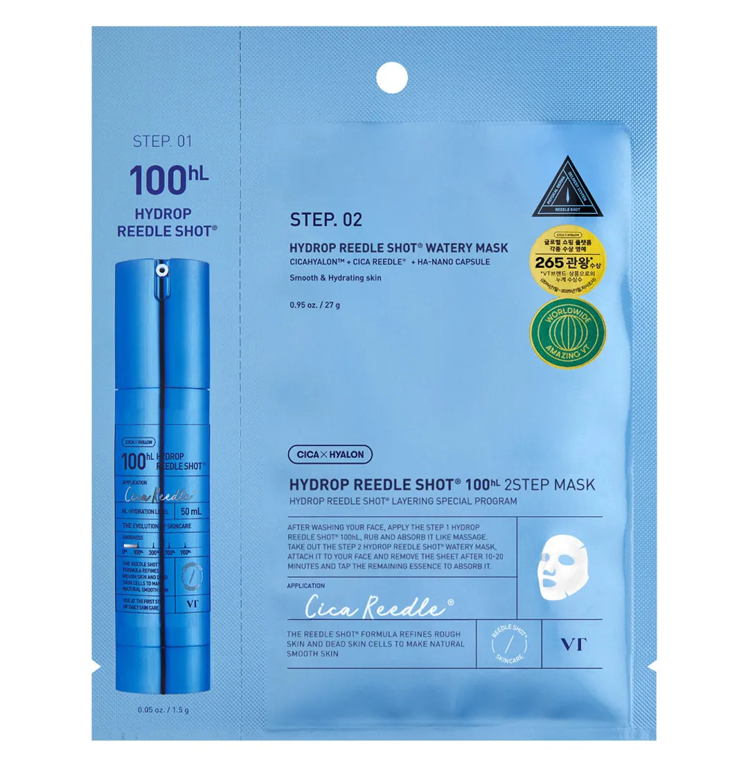 VT Cosmetics Pleťová maska Hydrop Reedle Shot 100hL Sheet Mask 1,5 g + 27 g