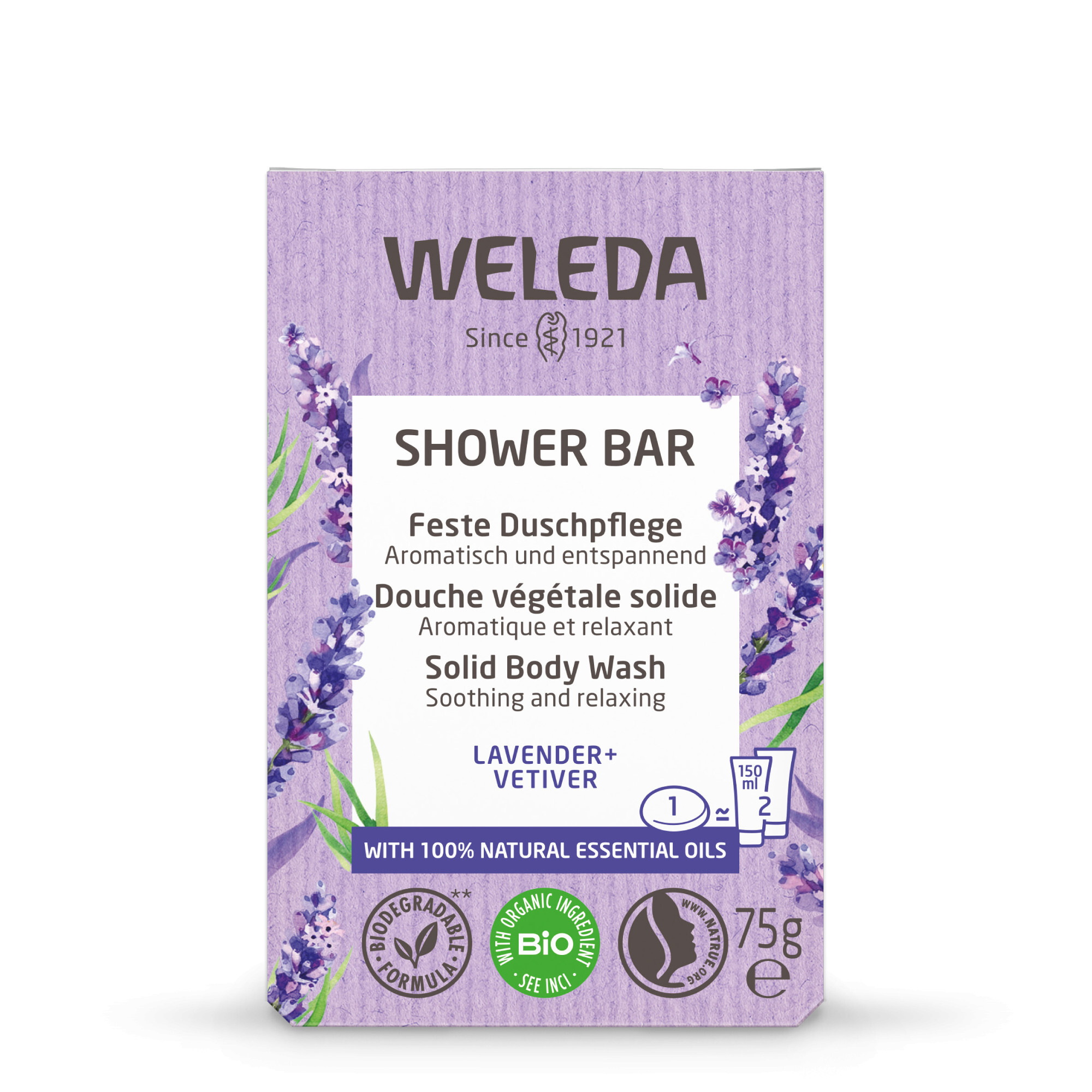 Zobrazit detail výrobku Weleda Levandulové relaxační mýdlo Lavender + Vetiver (Shower Bar) 75 g