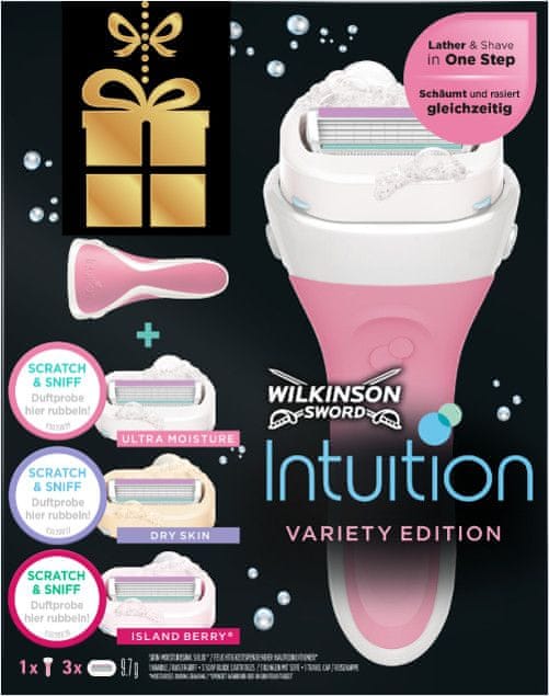 Wilkinson Sword Holiaci strojček pre ženy Intuition Variety Edition + 3 rôzne hlavice