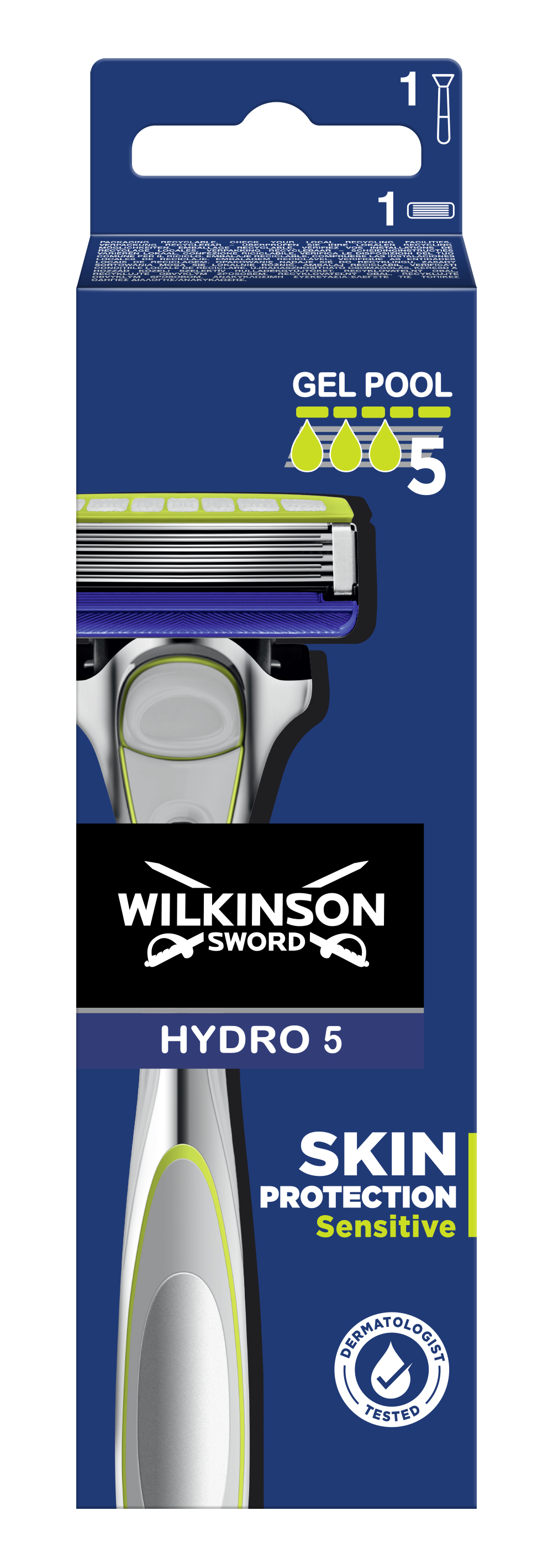 Wilkinson Sword Holicí strojek + 1 náhradní hlavice Hydro 5 Skin Protection Sensitive