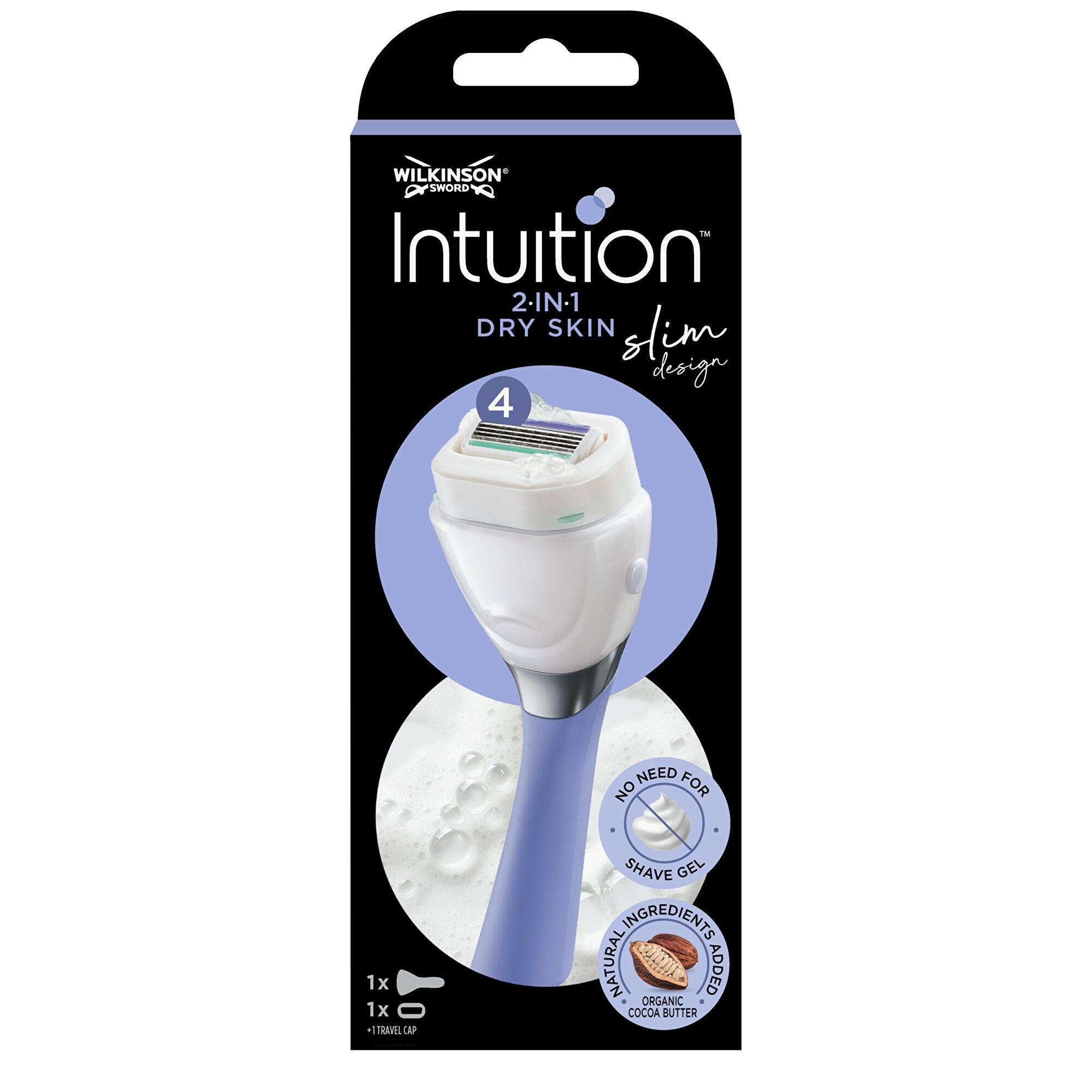 Wilkinson Sword Holicí strojek Intuition Slim Dry Skin + 1 náhradní hlavice