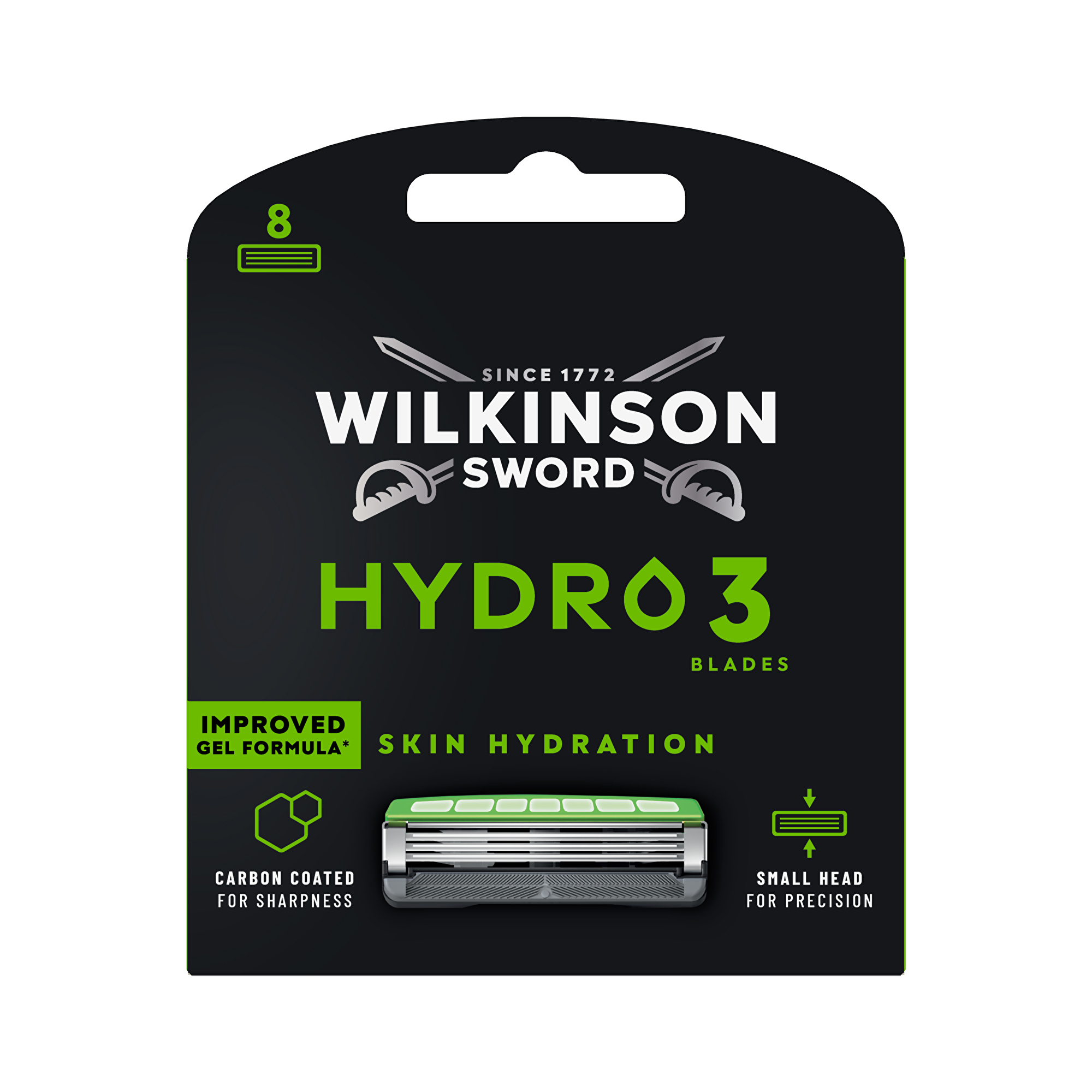 Levně Wilkinson Sword Náhradní hlavice Hydro 3 Skin Hydration 8 ks