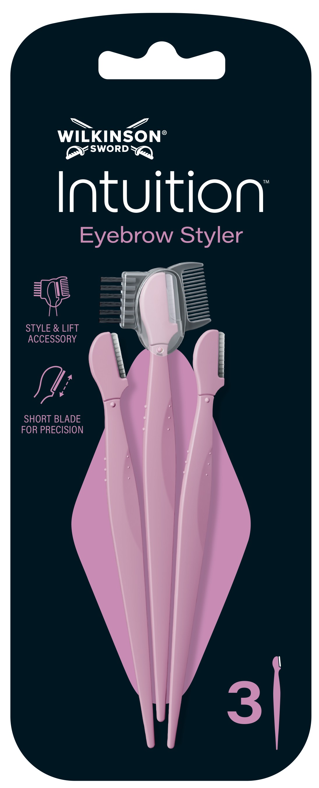 Levně Wilkinson Sword Sada na úpravu obočí Intuition Eyebrow Styler 3 ks
