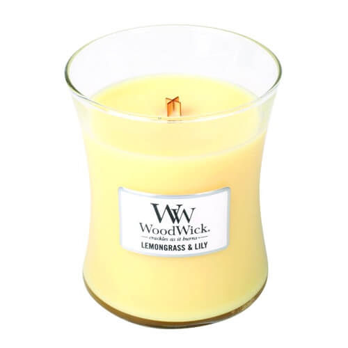WoodWick Vonná svíčka váza Lemongrass & Lily 275 g