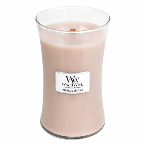WoodWick Vonná svíčka váza Vanilla & Sea Salt 609,5 g
