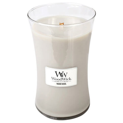 Levně WoodWick Vonná svíčka váza Warm Wool 609,5 g