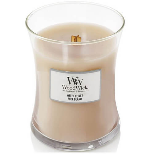Levně WoodWick Vonná svíčka váza White Honey 275 g
