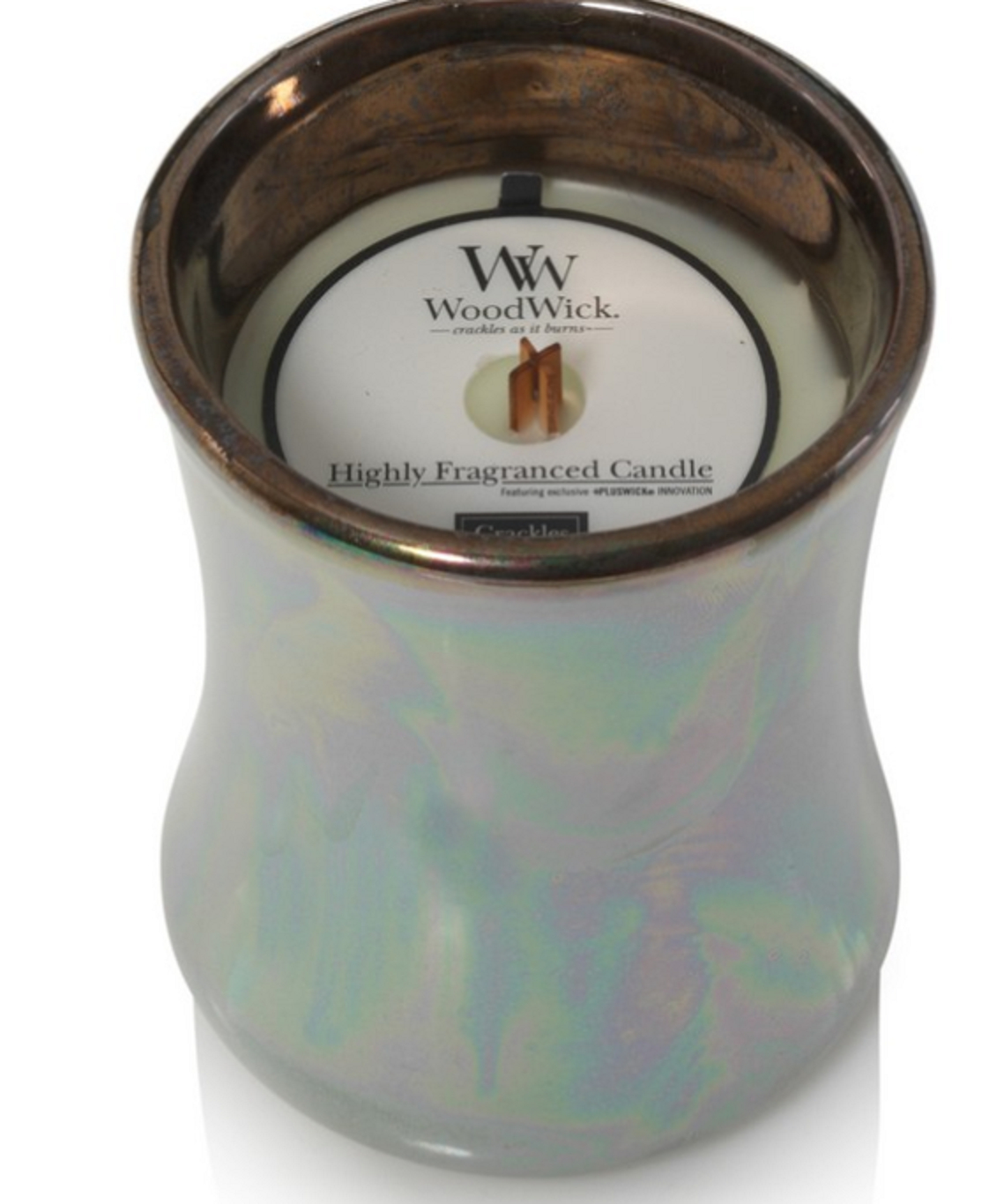 Levně WoodWick Svíčka keramická oválná váza Fig Leaf & Tuberose 133,2 g