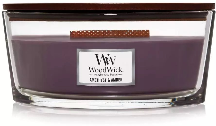 WoodWick Vonná svíčka loď Amethyst & Amber 453, 6 g