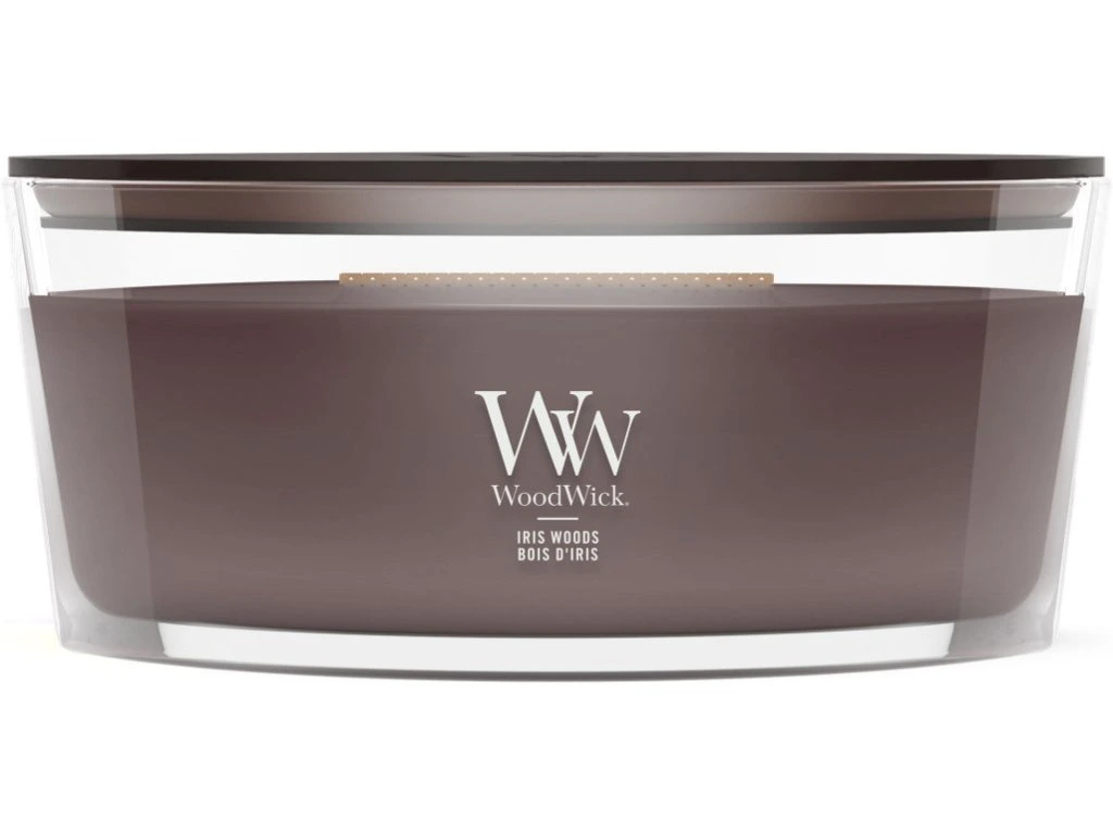 WoodWick Vonná svíčka loď Iris Woods 453,6 g