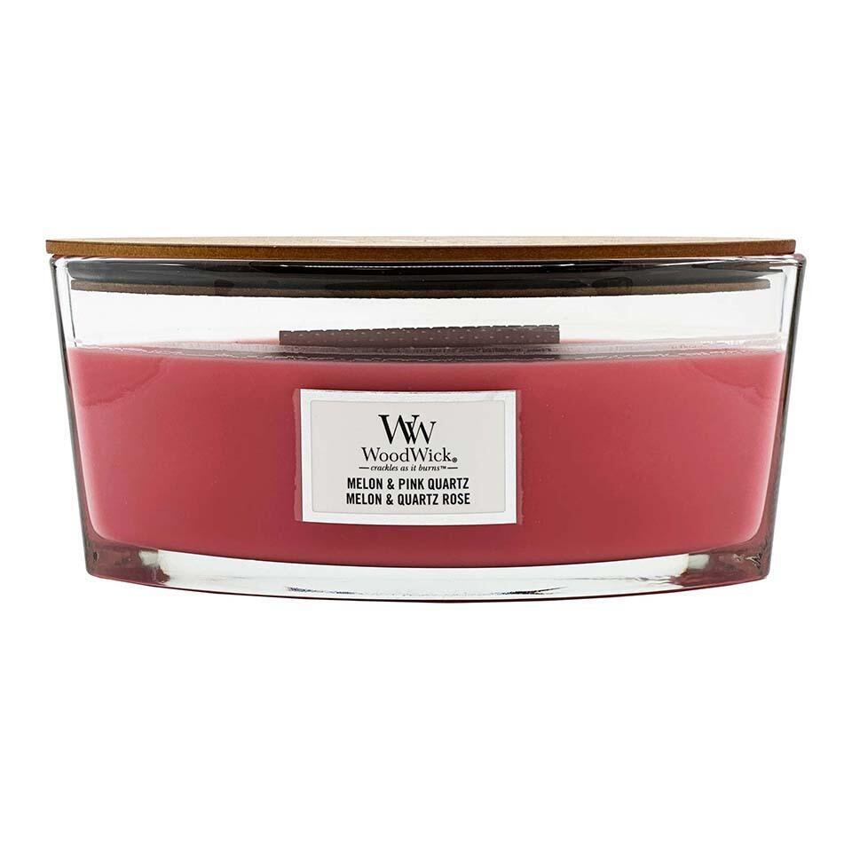 Levně WoodWick Vonná svíčka loď Melon & Pink Quartz 453,6 g