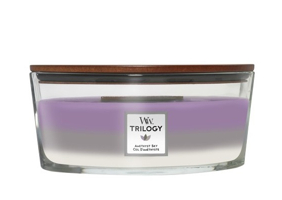 Zobrazit detail výrobku WoodWick Vonná svíčka loď Trilogy Amethyst Sky 453,6 g