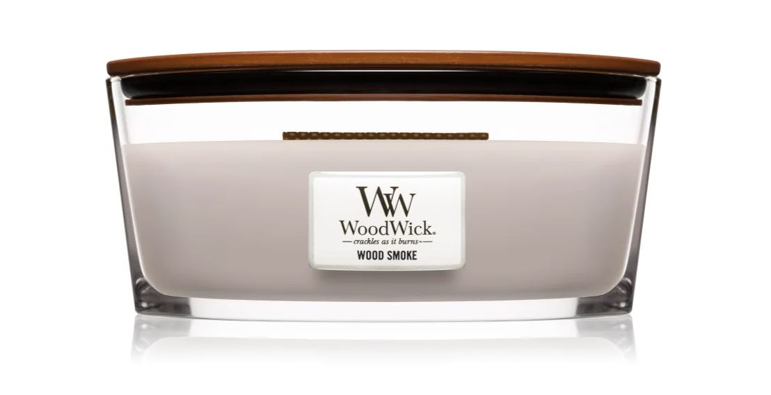 WoodWick Vonná svíčka loď Wood Smoke 453,6 g