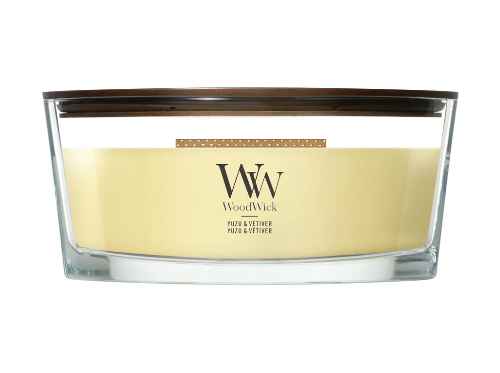 WoodWick Vonná svíčka loď Yuzu & Vetiver 453,6 g