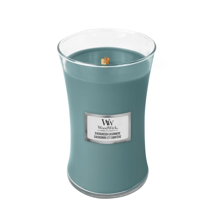 Levně WoodWick Vonná svíčka váza Evergreen Cashmere 609,5 g