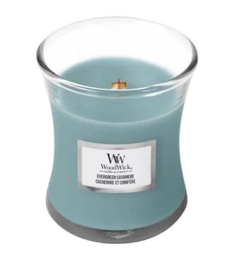 Levně WoodWick Vonná svíčka váza Evergreen Cashmere 85 g