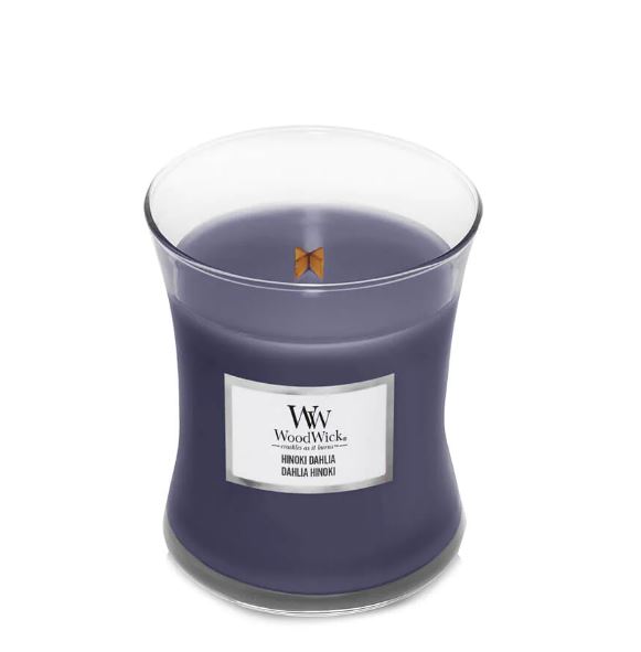 WoodWick Vonná sviečka váza Hinoki Dahlia 275 g