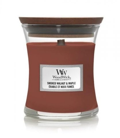 WoodWick Vonná svíčka váza malá Smoked Walnut & Maple 85 g