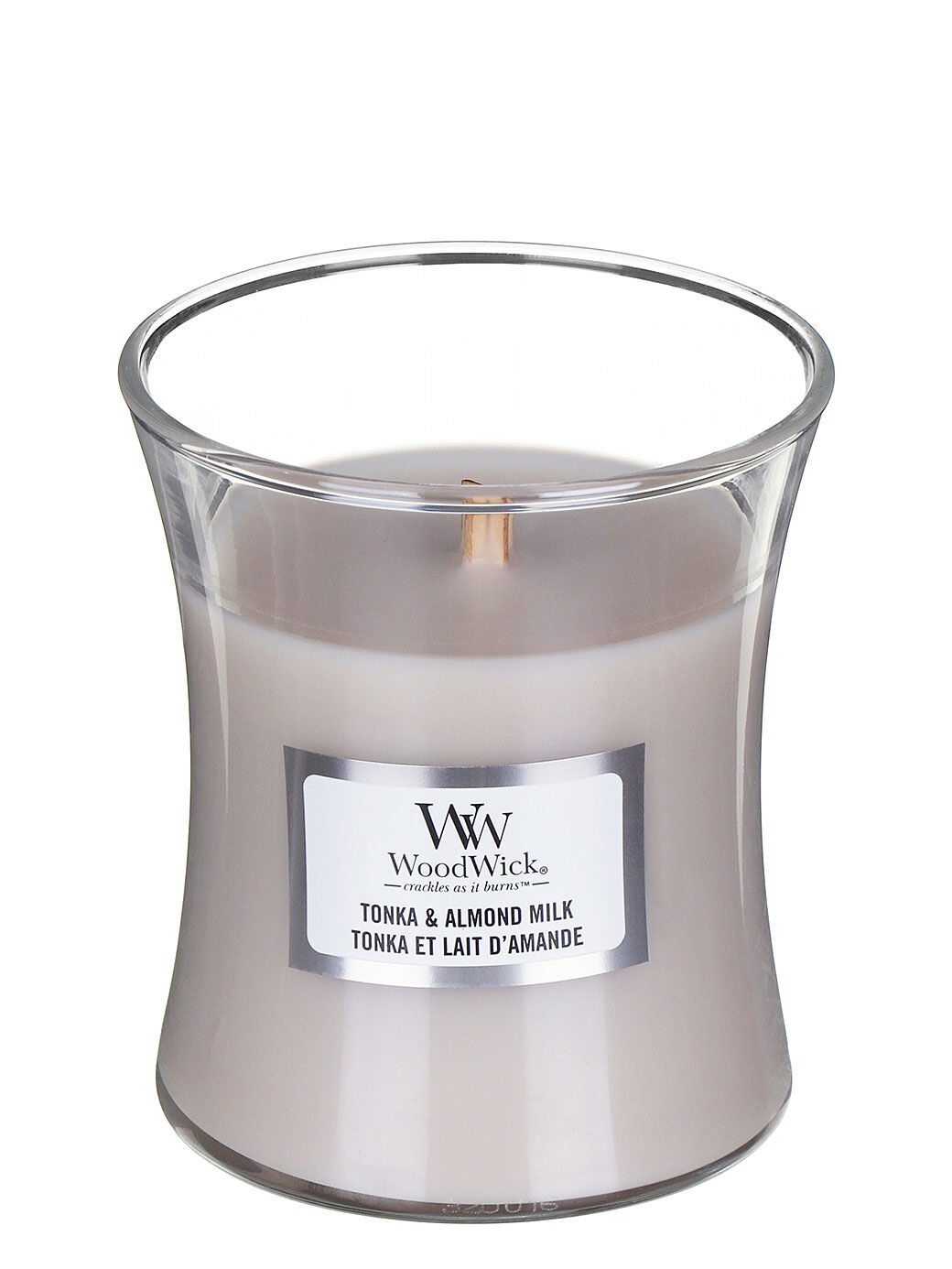 Levně WoodWick Vonná svíčka váza malá Tonka & Almond Milk 85 g