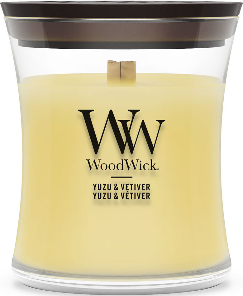 WoodWick Vonná svíčka váza malá Yuzu & Vetiver 85 g