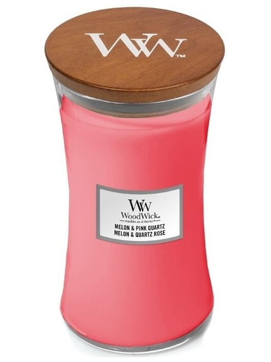WoodWick Vonná sviečka váza Melon & Pink Quartz 609,5 g