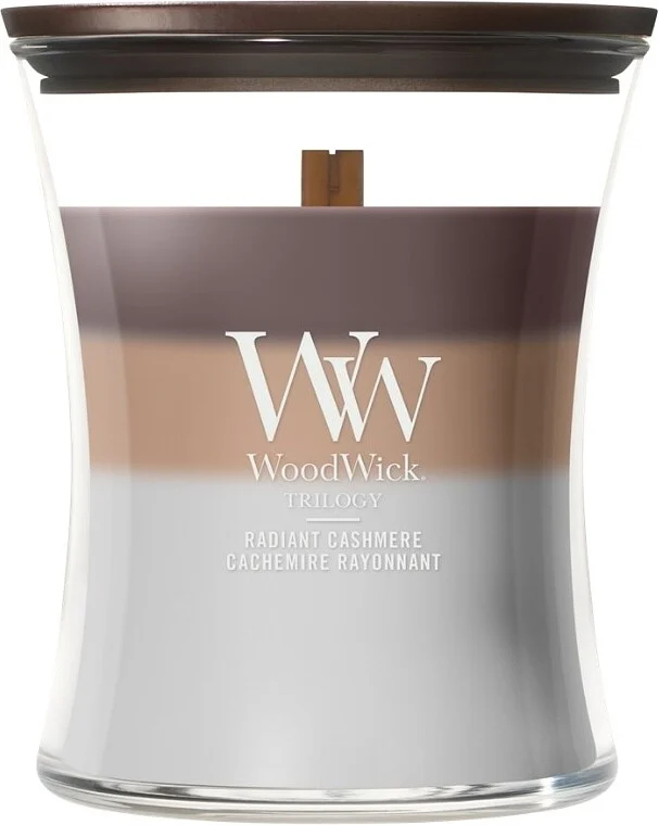 WoodWick Vonná svíčka váza střední Trilogy Radiant Cashmere 275 g