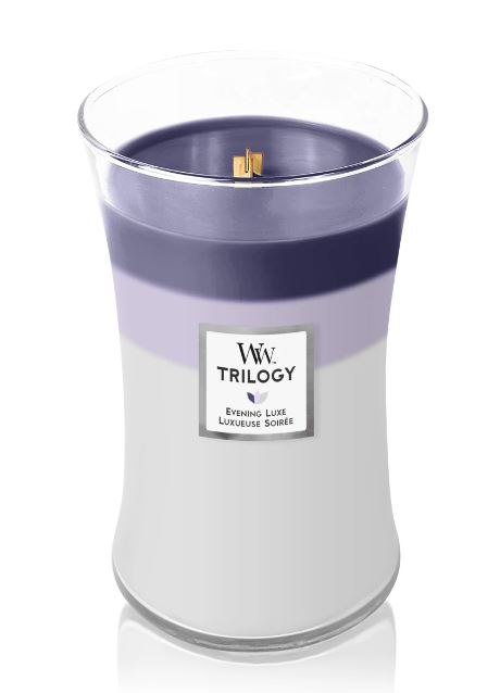 WoodWick Vonná svíčka váza Trilogy Evening Luxe 609,5 g