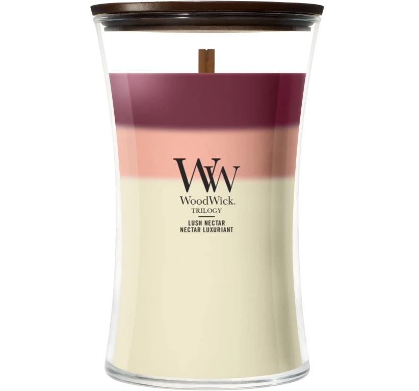 WoodWick Vonná svíčka váza velká Trilogy Lush Nectar 609,5 g