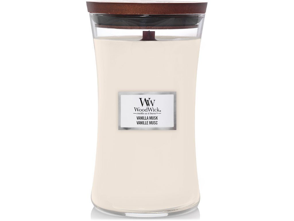 Levně WoodWick Vonná svíčka váza velká Vanilla Musk 609,5 g