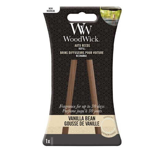 WoodWick Náhradné vonné tyčinky do auta Vanilla Bean (Auto Reeds Refill)