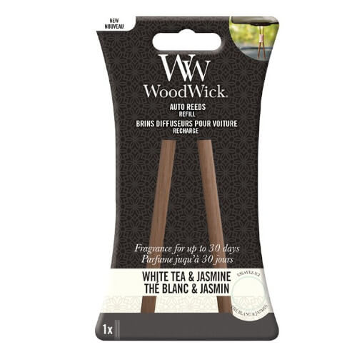 WoodWick Náhradné vonné tyčinky do auta White Tea & Jasmine (Auto Reeds Refill)