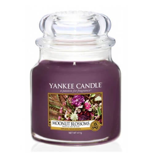 Yankee Candle Aromatická svíčka Classic střední Moonlit Blossoms 411 g