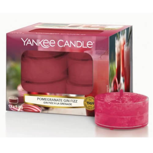 Levně Yankee Candle Aromatické čajové svíčky Pomegranate Gin Fizz 12 x 9,8 g