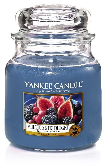 Levně Yankee Candle Vonná svíčka Classic střední Mulberry & Fig Delight 411 g