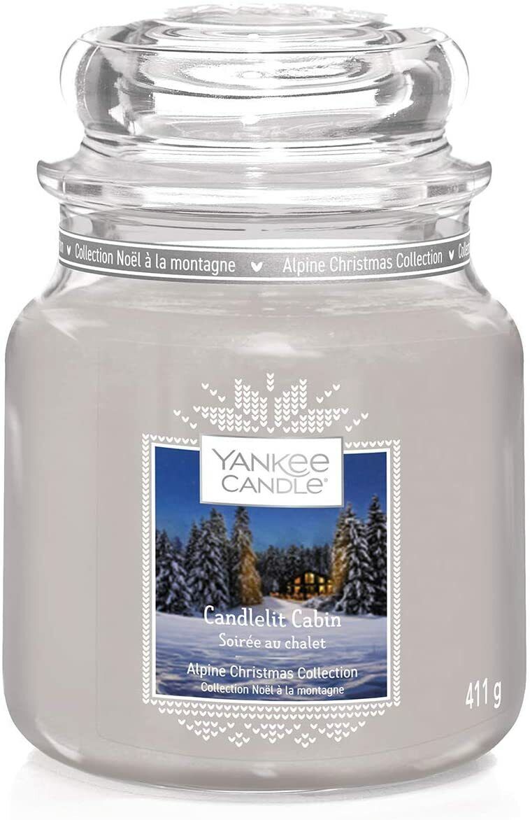 Levně Yankee Candle Aromatická svíčka Classic střední Candlelit Cabin 411 g