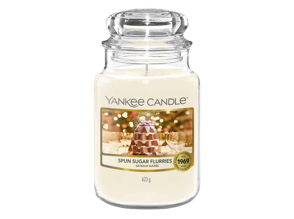 Levně Yankee Candle Aromatická svíčka Classic velká Spun Sugar Flurries 623 g