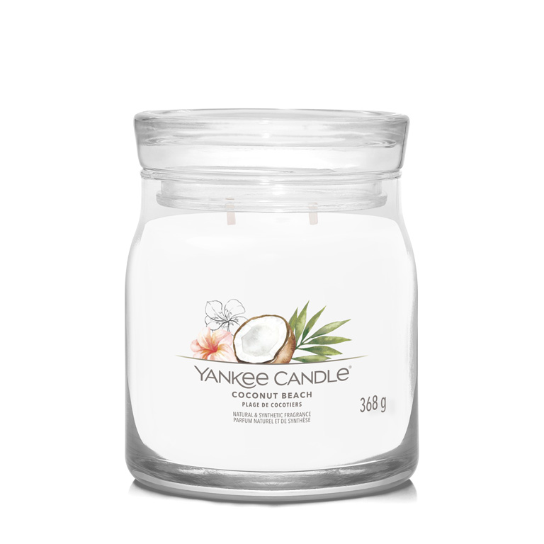 Zobrazit detail výrobku Yankee Candle Aromatická svíčka Signature sklo střední Coconut Beach 368 g